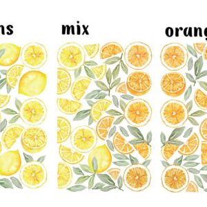 Lemon Wall Decals Watercolor Orange Stickers