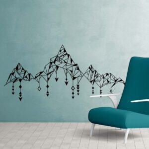 mountains wall decal geometric boho stickers, lf038
