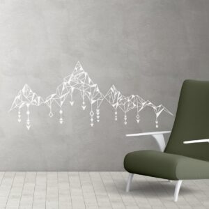 mountains wall decal geometric boho stickers, lf038