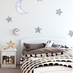 Watercolor Stars and Moon Wall Decals