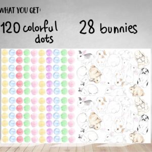 Bunny Wall Decal Stickers, Polka Dots Color