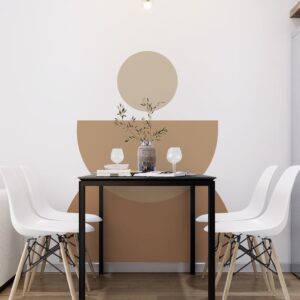 Abstract Wall Decal Half Circle Sticker Boho Color Block