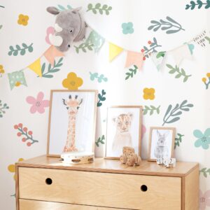 Greenery Wall Decals Flowers Sticker Nursery Room Decoration