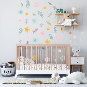 Greenery Wall Decals Flowers Sticker Nursery Room Decoration
