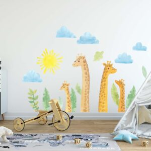 Giraffe Wall Decals Animal Jungle safari nursery Stickers
