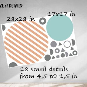 Circles Wall Decal Color Block Sticker Large Decor Headboard