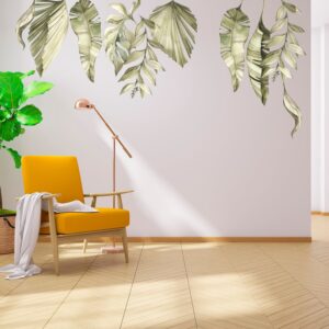 Tropical Leaf Wall Decals: Peel and Stick Boho Decor