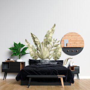 Tropical Leaf Wall Decals: Peel and Stick Boho Decor