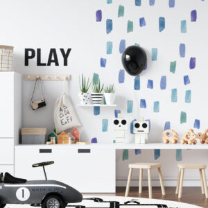 paint brushstroke wall decals: abstract accent wall art