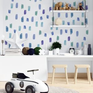 paint brushstroke wall decals: abstract accent wall art