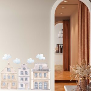 Houses Decals Scandi Wall Stickers Watercolor Home
