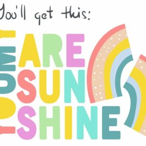 Rainbow Wall Decals You Are My Sun Color Stickers