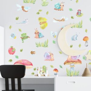 Watercolor Bugs Wall Decals, Insect Room Decor