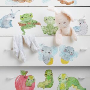 Watercolor Bugs Wall Decals, Insect Room Decor