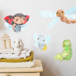 Watercolor Bugs Wall Decals, Insect Room Decor