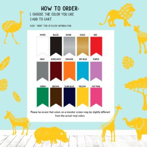 Jungle Animals Decals Safari Africa Nursery Stickers