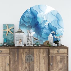 Circle Wall Decal Large Blue Sticker Headboard