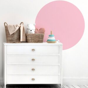 Circle Wall Decal Large Solid Sticker Colorblock