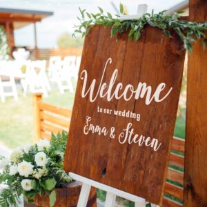 Personalized Wedding Welcome Decal | Removable Vinyl