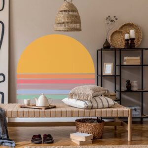 Sun Rainbow Wall Decal Stars Stickers Large Boho Arch