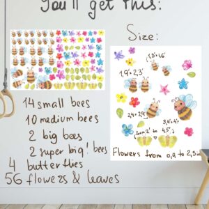 Bumblebee wall Decals stickers – Watercolor room decor