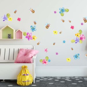 Bumblebee wall Decals stickers – Watercolor room decor