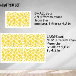 Star Wall Decals Watercolor Stickers Yellow