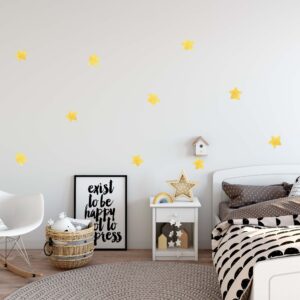 Star Wall Decals Watercolor Stickers Yellow