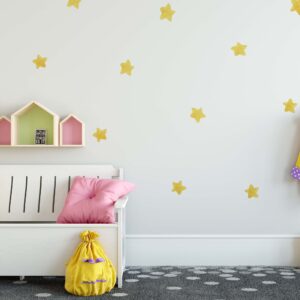 Star Wall Decals Watercolor Stickers Yellow