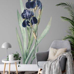 Large Iris Flower Wall Decal