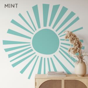 Sun Wall Decal Boho Colour Block Sticker