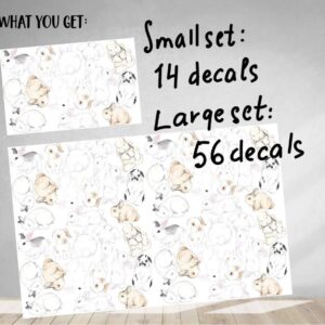 Bunny Nursery Wall Decals: Rabbit Stickers, Kids Room Decor