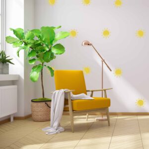 Boho Sun Wall Decals: Nursery & Kids Room Decor
