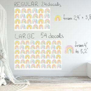 Rainbow wall decals stickers Watercolor