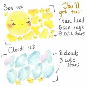 Sun Wall Decal Smile Star Sticker