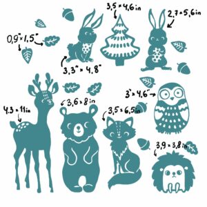 Forest Animals Wall Decal Fox Nursery Bear Room Decor