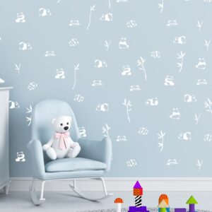 Panda Wall Decal Bamboo Tree Nursery Stickers