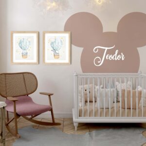 headboard wall decal arch sticker mouse ears, lf149