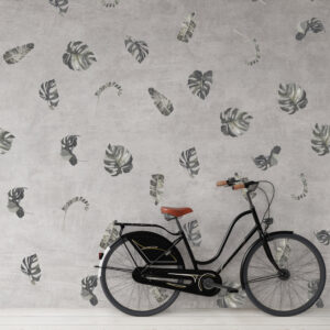 palm leaves wall decals banana boho greenery stickers tropical reusable removable rent friendly, lf155