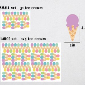 Ice Cream Wall Decal, Polka dot decals, Ice cream stickers