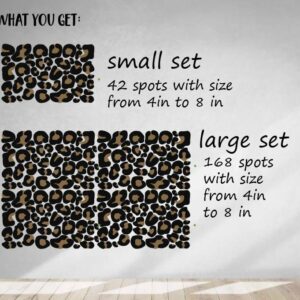 Animal print wall Decal Leopard Brown Black spots