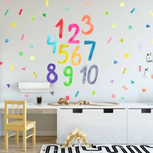 Rainbow Numbers Wall Decals Kids Room Decor Sprinkle