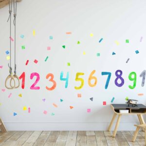 Rainbow Numbers Wall Decals Kids Room Decor Sprinkle