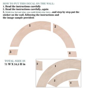 Arch headboard Wall Decal Color Block Sticker