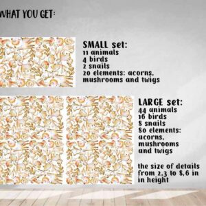 Forest Animals Wall Decals Woodland Stickers Deer Fox Bunny