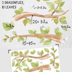 Koala wall decals tree greenery leaves stickers