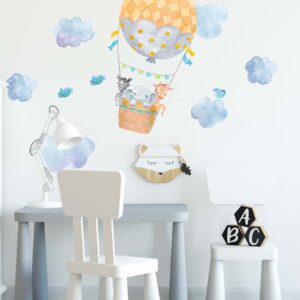 Jungle Animals Decals Safari Hot air balloon Giraffe