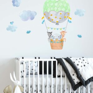 Jungle Animals Decals Safari Hot air balloon Giraffe
