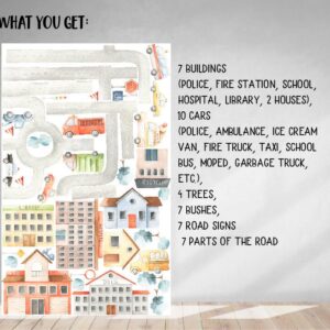 Car Wall Decals Stickers Road City Houses