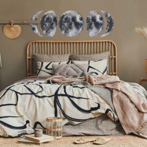 Moon Phases Wall Decals Gray Stickers